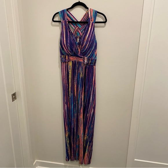 Soma Multicolor Stripe Maxi Dress - Size L - Picture 5 of 6